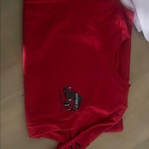 Vineyard Vines Red Graphic Long Sleeve Tee